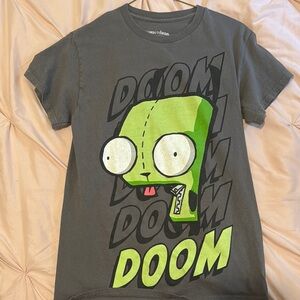 Green and Gray Invaders Zim Graphic Tee